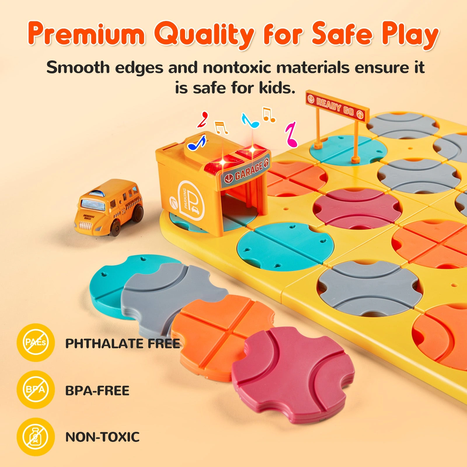 SGILE STEM Builder Vehicle Puzzle Set – Create Your Dream Road!